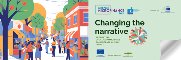 Microfinance event banner 2024 "Changing the narrative"